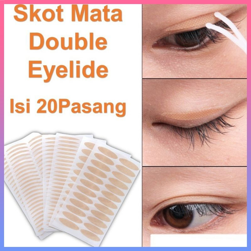Skot Mata Eyelide Double Eyelid Stickers Tape Stiker Kelopak Mata Bening Tahan Air Scot Mata Jaring 