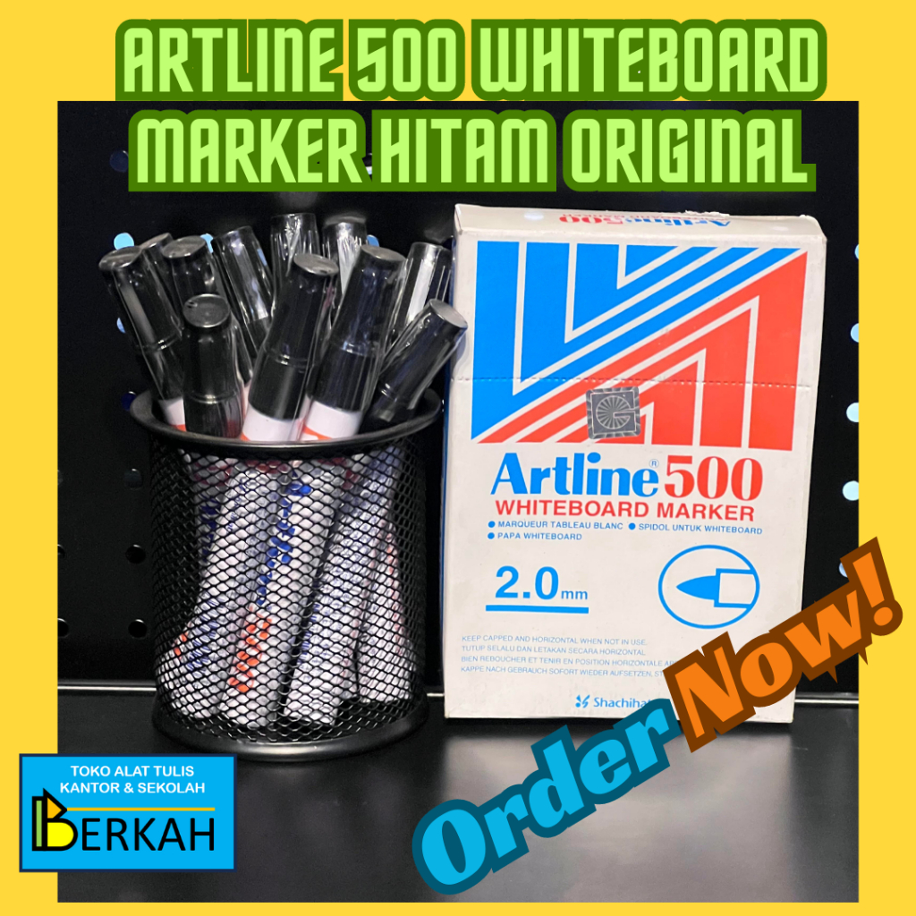 

Spidol Tidak Permanen Artline 500 Whiteboard Marker Hitam Original