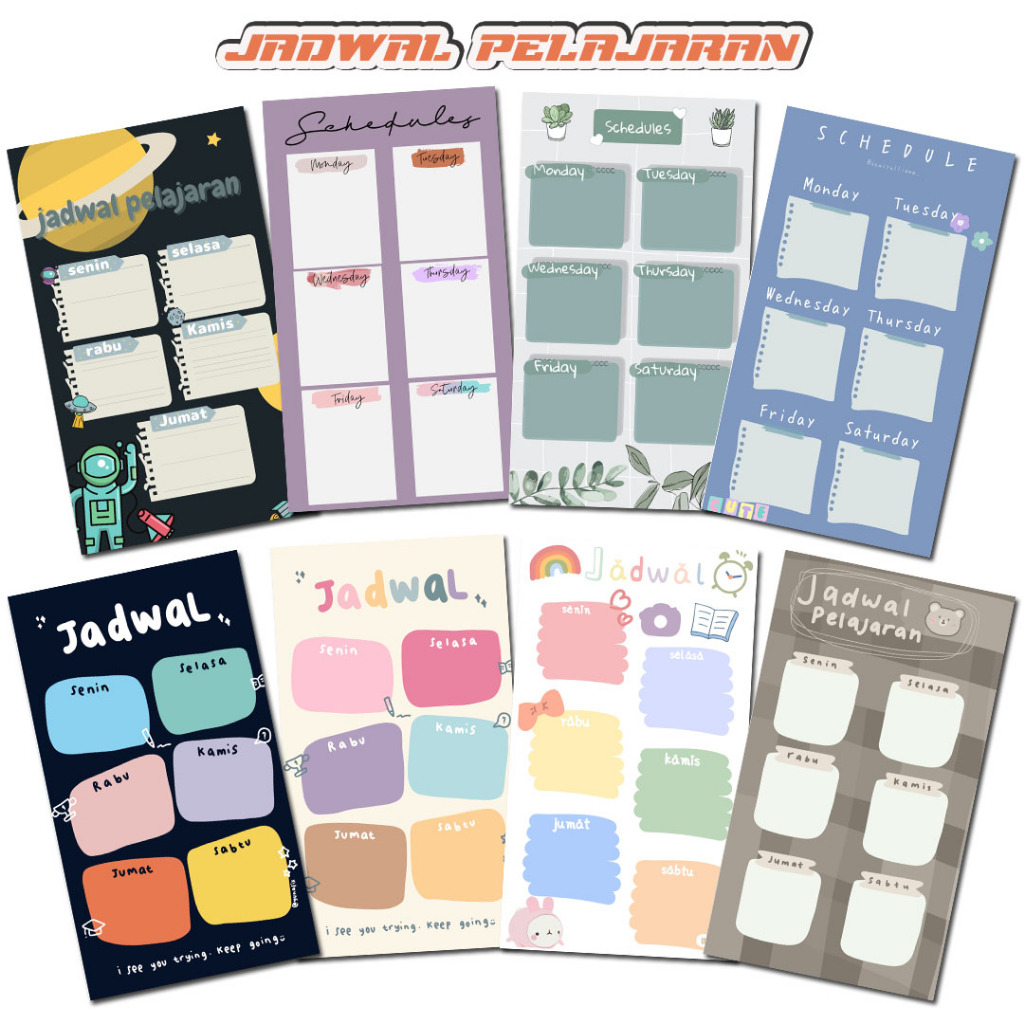 

Poster Jadwal Mata Pelajaran/Jadwal Mata Pelajaran Lucu Kekinian