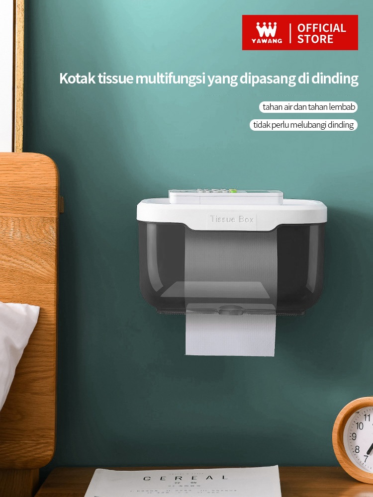 YAWANG Indonesia Tempat Tissue Toilet | Kotak Tisu Toilet | Tempat Tisu Box Kamar Mandi | Kotak Tisu