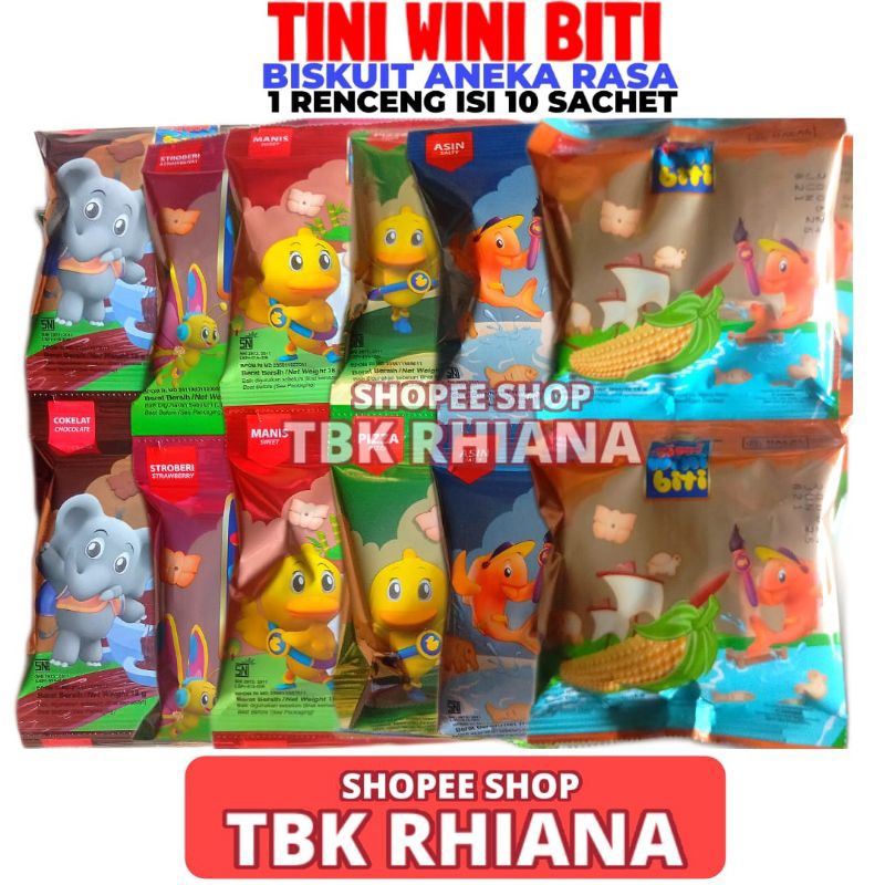 

Tini Wini Biti Biskuit 1 Renceng Isi 10 Sachet