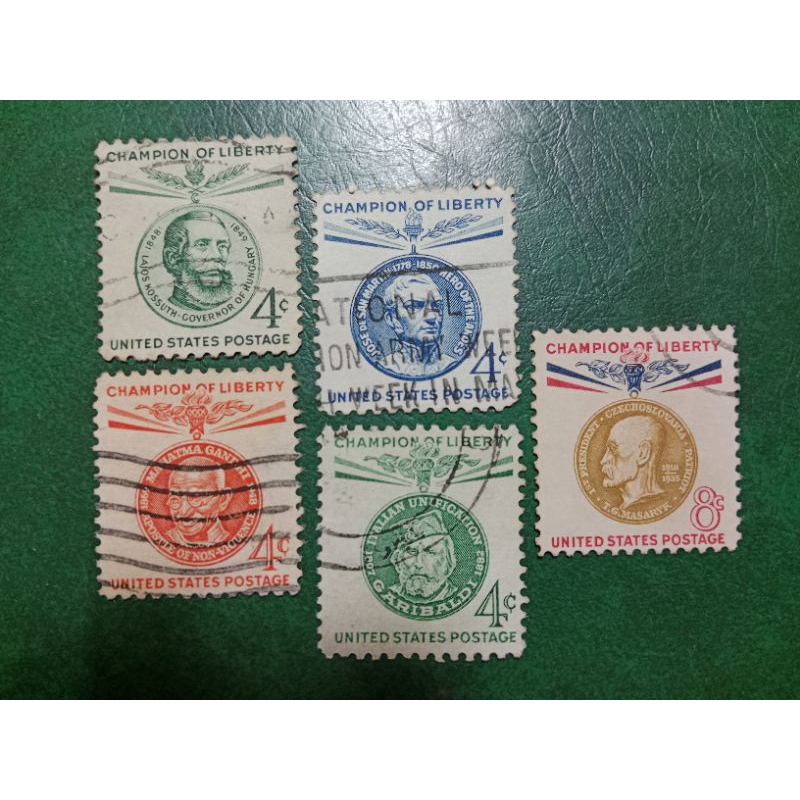 

Prangko USA 5 Pcs Champion Of Liberty Tahun 1958/59/60 USED