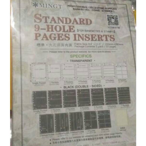 KODE M84L REFILL ALBUM UANG KERTAS 1 SKAT 2 SKAT  3 SKAT MINGT MADE IN TAIWAN