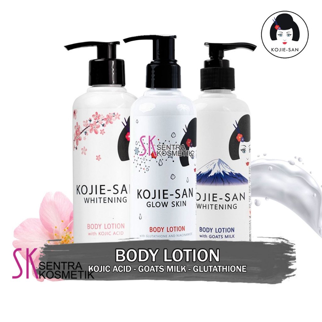 Kojie San Body Lotion KOJIC ACID KojieSan GOAT MILK Kojie-san Glowing