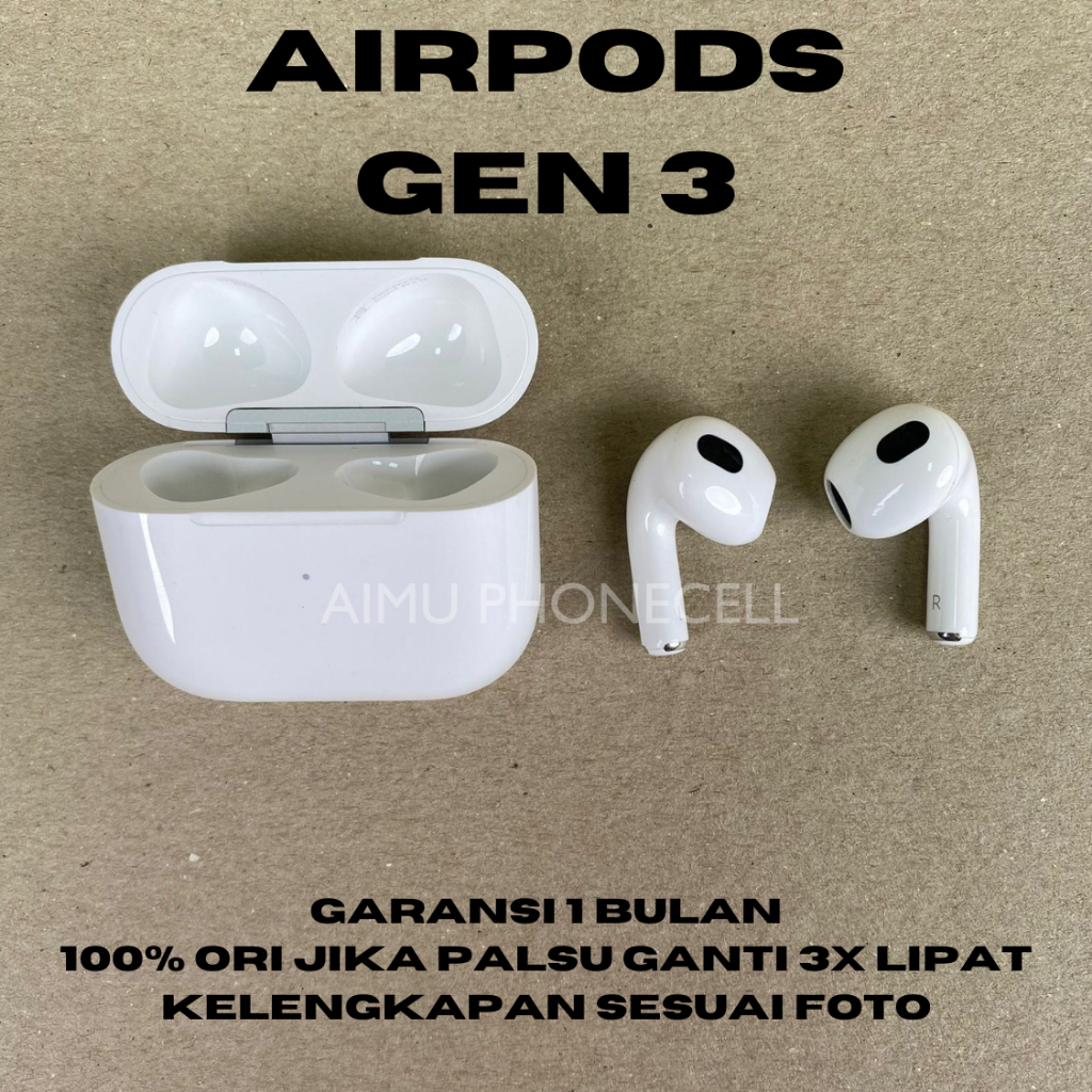 airpods gen 3 with wireless charging case apple original second murah mulus like new ori bekas