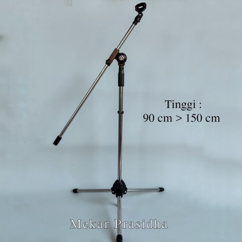 Stand Mic Stainless Steel Stand Mic Panjang Stand Mic Hadroh Stand Mic BESTAND Free Holder Mic dan K