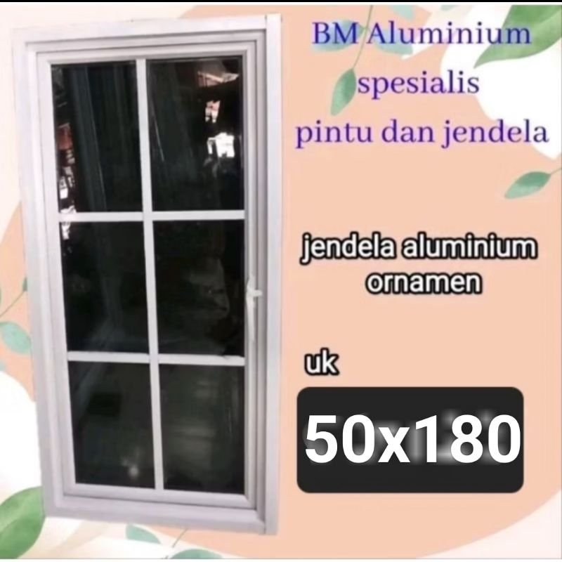 jendela 50x180 ornamen aluminium