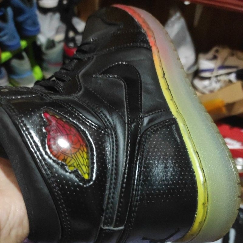 AJ 1 Retro GS Fuchsia Rainbow Black Rare Vintage 2014