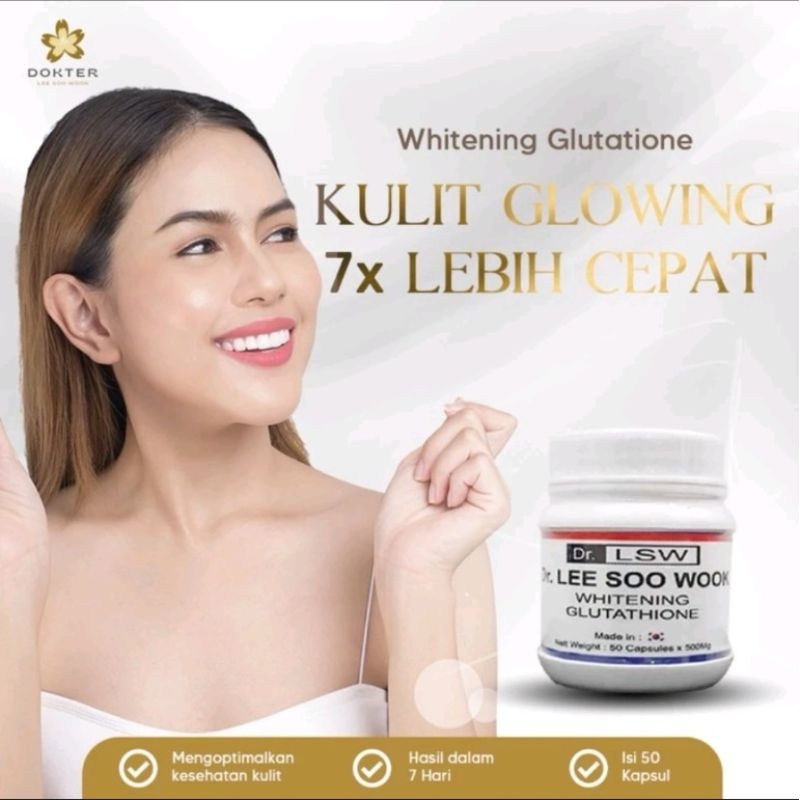 DR LSW WHITENING GLUTATIONE ORIGINAL KOREA obat kapsul pemutih kulit
