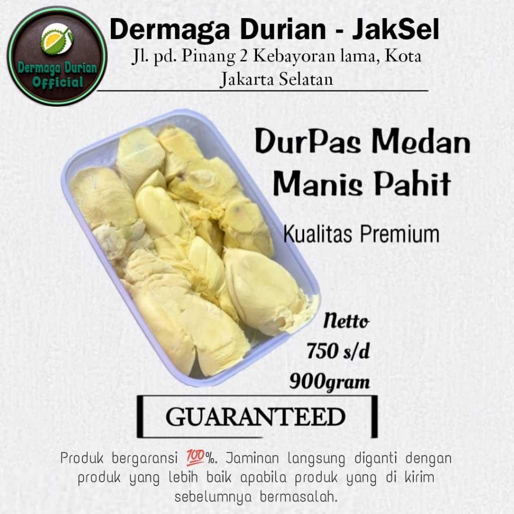 

DURIAN KUPAS MEDAN PREMIUM / DURPAS PREMIUM KEMASAN 850GRAM