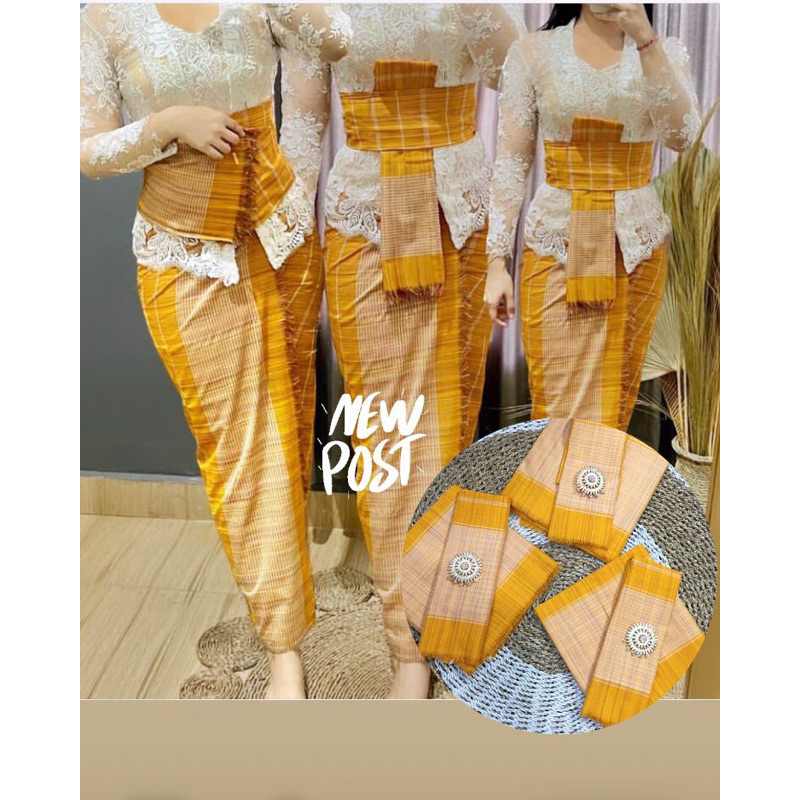 Kamen endek Gading/kamen endek kuning/kamen endek/endek Bali