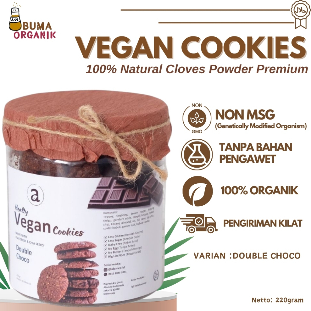 

Cookies Cokelat Kue Kering Cemilan Diet Snack Sehat Choco Chips Vegan Cookie Less Sugar
