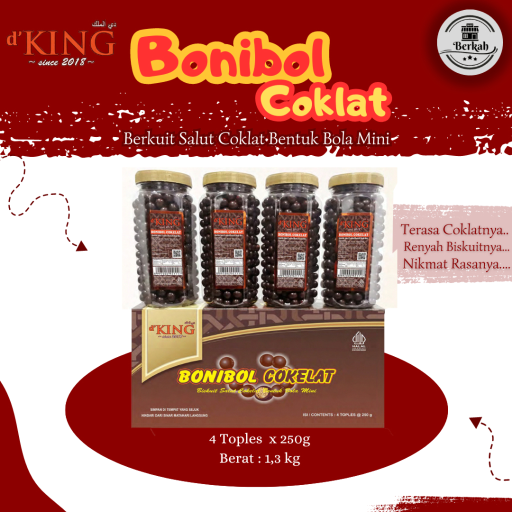 

Bonibol Coklat d'KING [Perdus Isi 4 Toples] - Ready Stok dan BPOM Terjamin