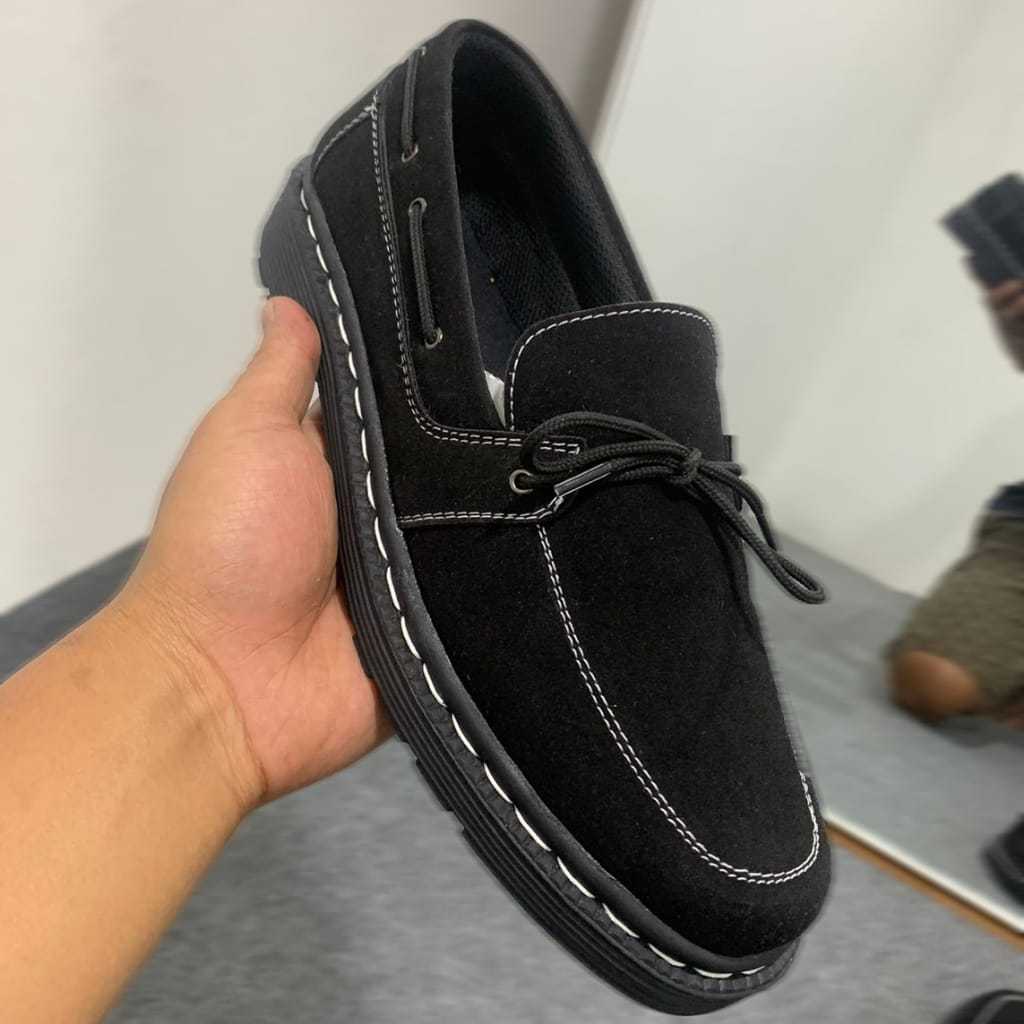ORIGINAL DOCMART SEPATU LOAFERS DOCMART FORMAL CASUAL PANTOFEL KERJA PRIA HITAM
