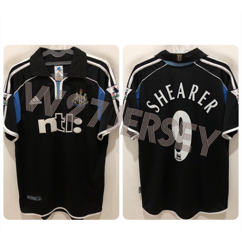 JERSEY RETRO - NEWCASTLE AWAY 2000/2001 name player Shearer + Patch BPL