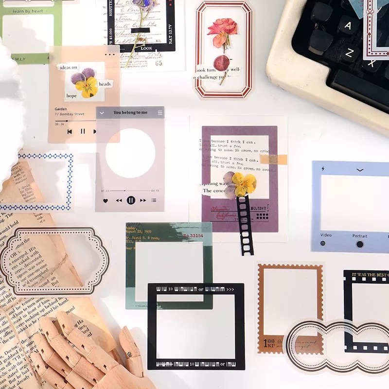 

15 pcs frame border PET sticker diy foto