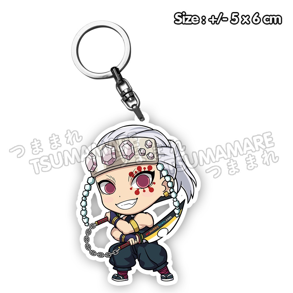 Gantungan Kunci Uzui Tengen Acrylic Akrilik Anime Kimetsu no Yaiba Demon Slayer Keychain