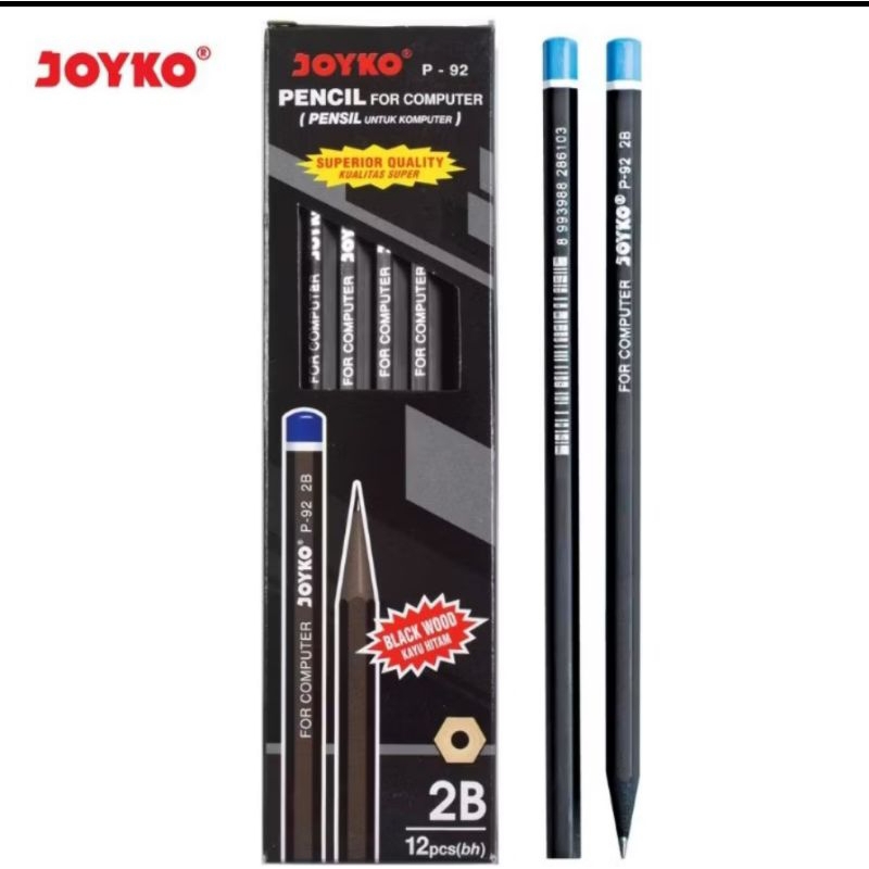 

(12pcs) Pensil 2b Joyko/Joyko P-92 Pencil For Computer