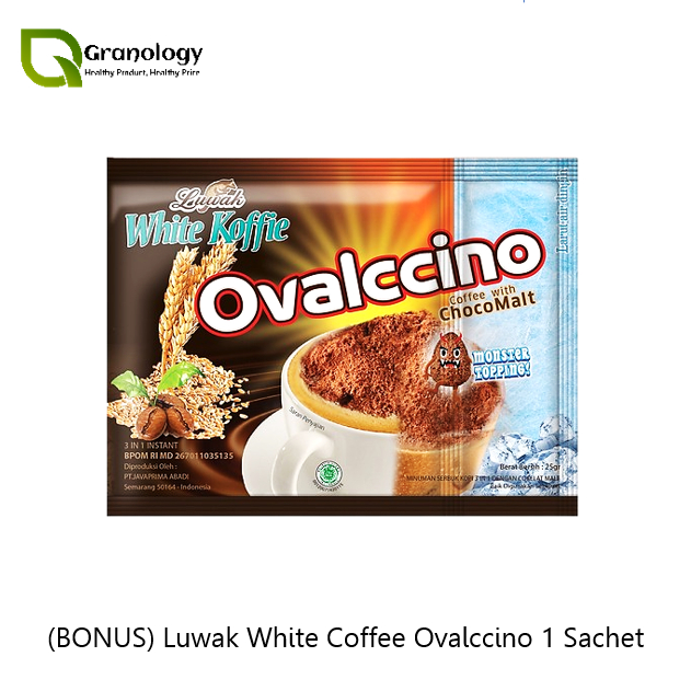 

(BONUS) Luwak White Coffee Ovalccino 1 Sachet