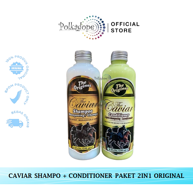 CAVIAR SHAMPO + CONDITIONER PAKET 2IN1 ORIGINAL - PAKET SHAMPO N CONDI SHAMPOO PAKET PENUMBUH RAMBUT