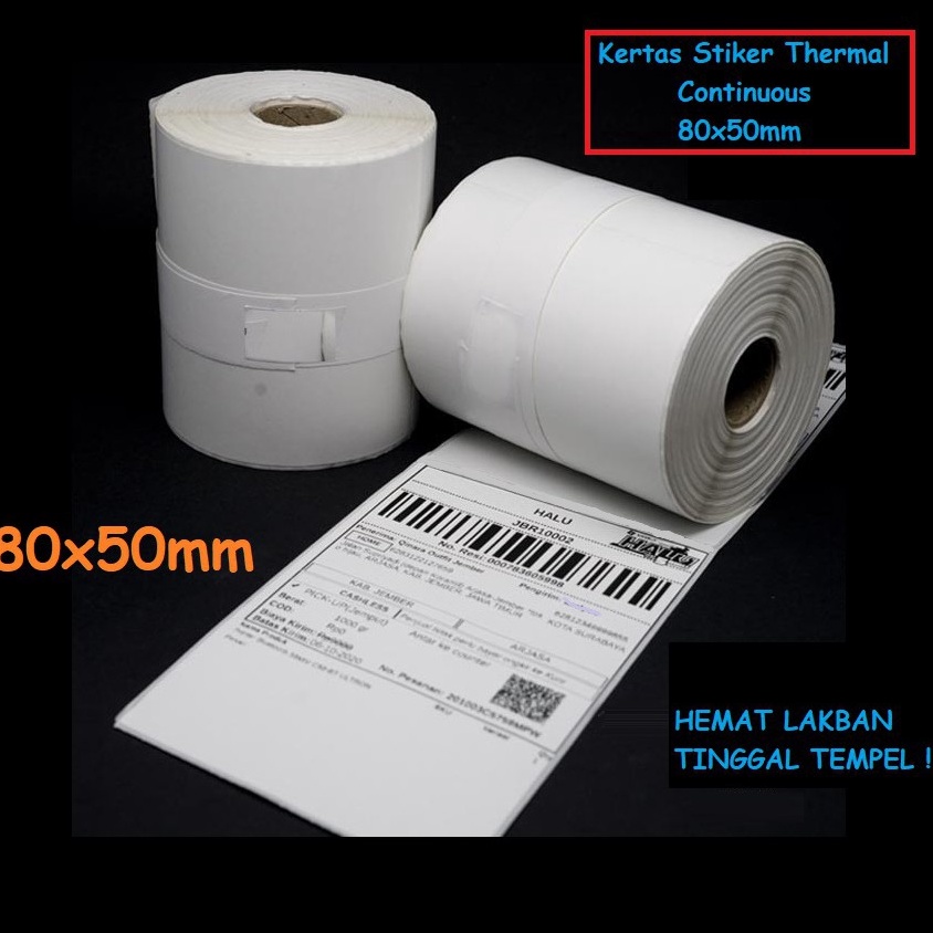 

Top Design Mocute Kertas Stiker Label Printer Thermal 8x5mm Continuous 8 x 12 Meter