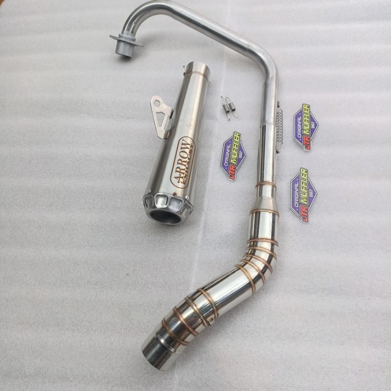 Knalpot kolong bawah CRF 150L DTRACKER 150 KLX 150 ARROW PRO RACE fullset lengkap