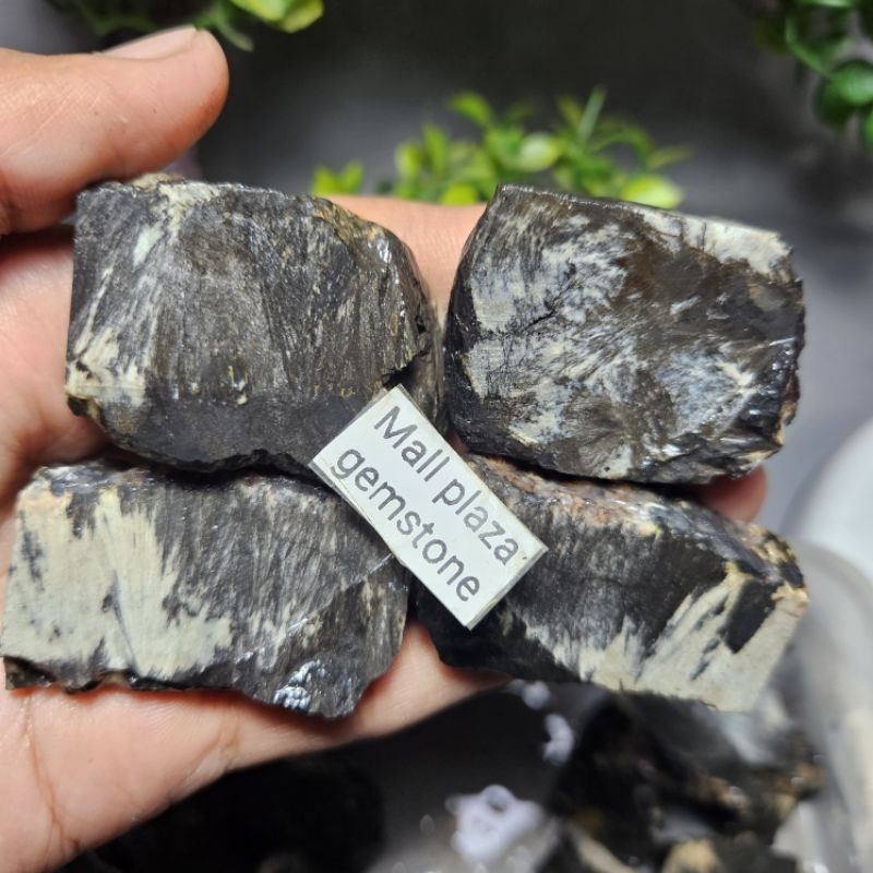 batu bulu macan ntb bongkahan akik / bahan akik bulu macan