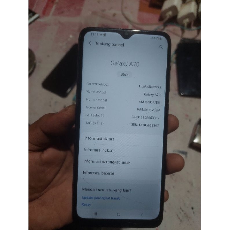 Unit mesin minus lcd samsung A70 6/128