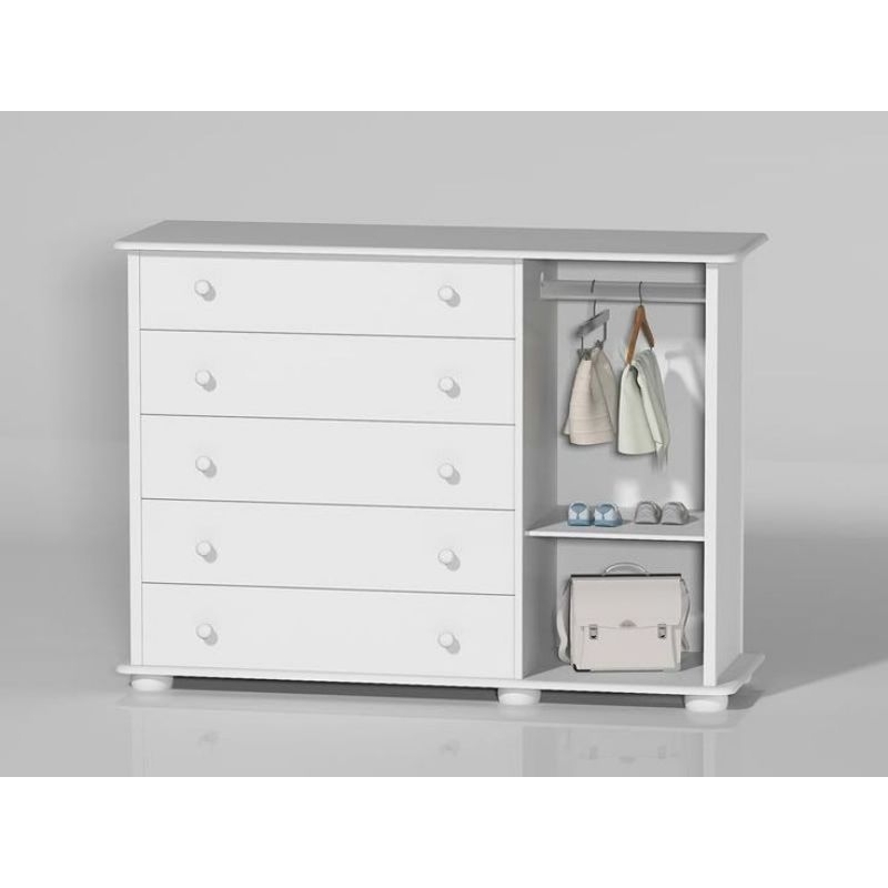 Lemari pakaian bayi cat duco putih, Lemari baju bayi berkualitas, Lemari baby bahan kayu asli jepara