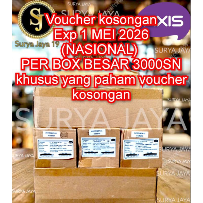 VOUCHER KOSONG AXIS 1 BOX BESAR ISI 3000SN