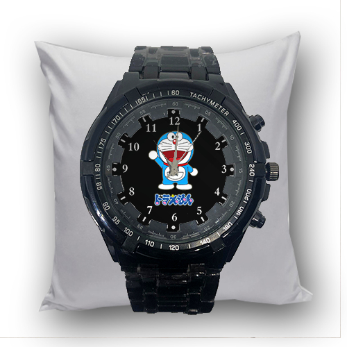 Jam Tangan DORAEMON Keren Stainless Steel Besi Hitam Terbaru Premium 01 Anti Air