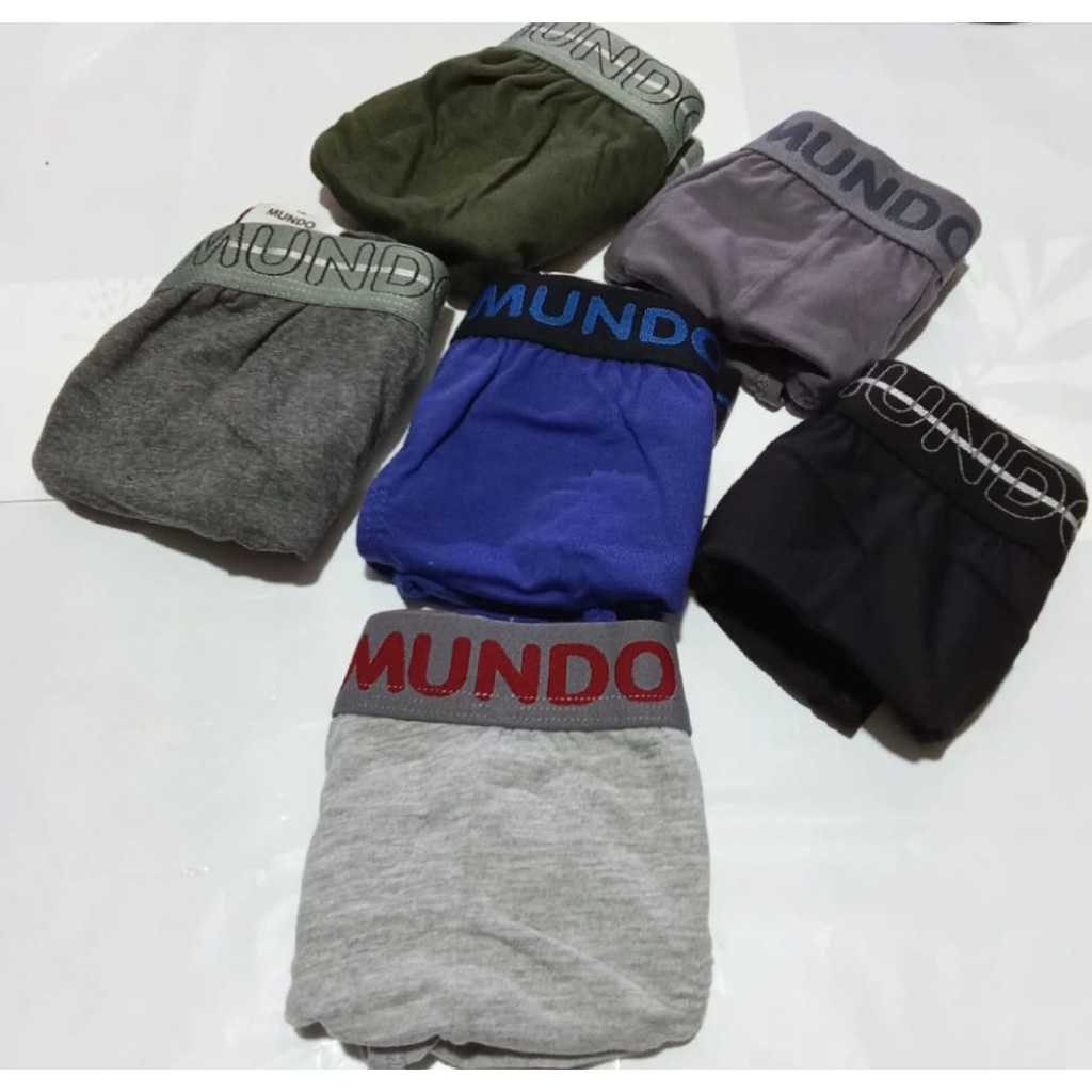 4PCS Celana Dalam CD Sempak pria Mundo brief bahan adem Warna Random Underwear Pria