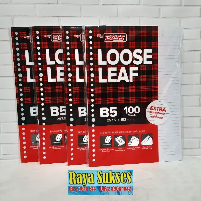 

Loose Leaf Isi Binder BigBoss/Kertas Loose Leaf BigBoss A5 B5