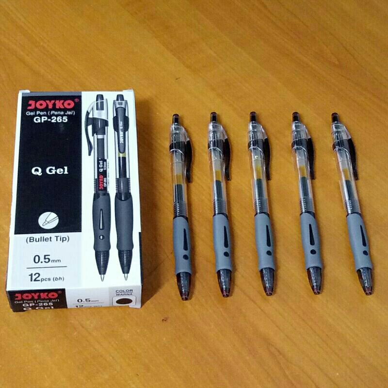 

[Buah] Joyko Q Gel Pen Hitam 0.5 mm / Pulpen Jel Pena Black