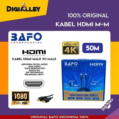 Original Kabel HDMI Fiber Optic BAFO 50M 100M Cable 50 Meter 100 Meter Hdmi FO AOC