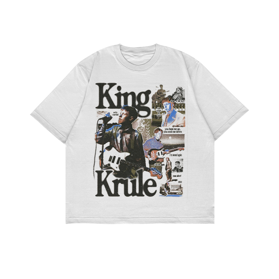 KAOS BAJU KING KRULE SINGER BAND | T-SHIRT OVERSIZE PUTIH STYLE Y2K VINTAGE BOOTLEG GRUNGE | PRIA WA