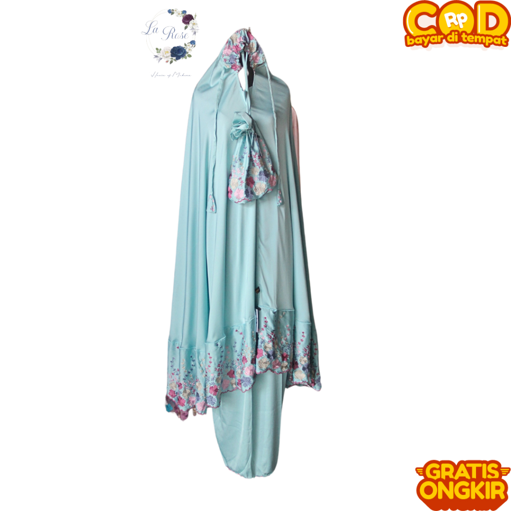 Mukenah Silk Bordir Premium/ Mukenah Bordir Padang/Mukenah Seserahan/ Alat Sholat