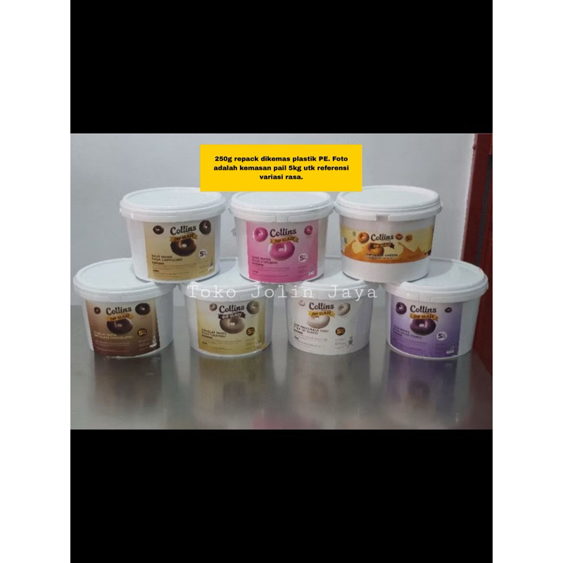 

250g Collins GLAZE topping donat kiloan / Collins dip glaze
