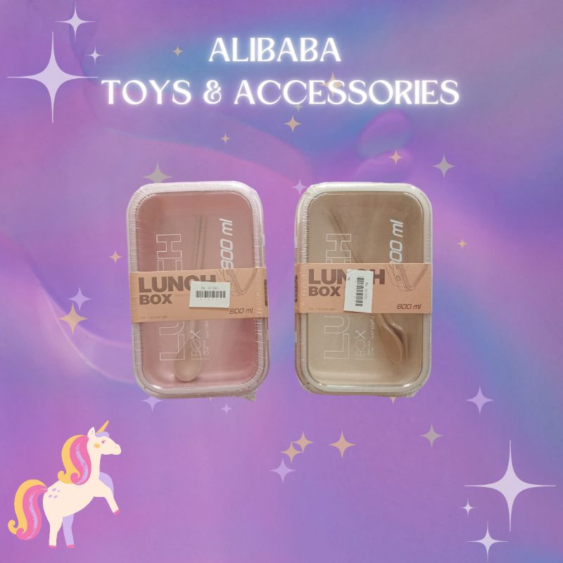 Lunch Box 600 ml Sendok Garpu / Bekal Makanan / Bekel Makan Korea