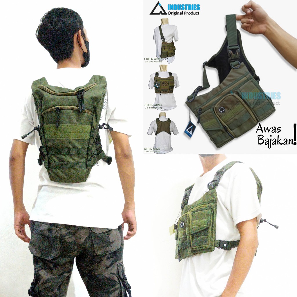 TAS  DADA PRIA TACTICAL TAS DADA TACTICAL  TAS DADA DEPAN BELAKANG TAS TURING MOTOR