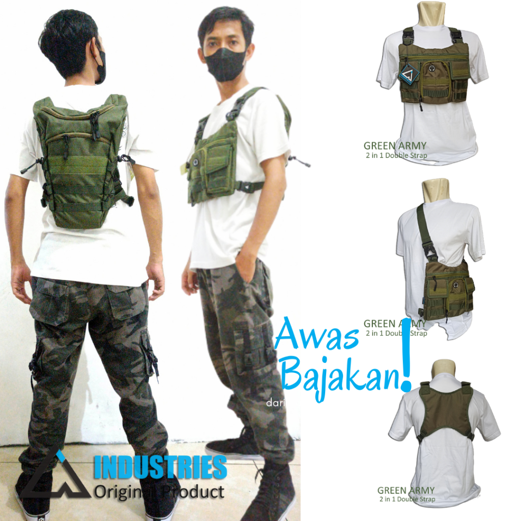 ROMPI PELINDUNG DADA / TAS ROMPI MULTIPUNGSI / TAS ROMPI PRIA DEPAN BELAKANG /  WATERPROOF