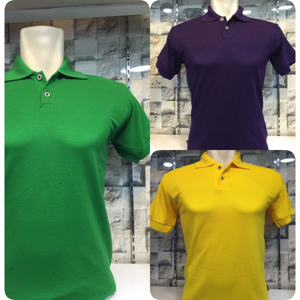POLO 3pcs 100K ( Hijau Fuji, Kuning, Ungu) KAOS POLO LENGAN PENDEK CEWEK COWOK