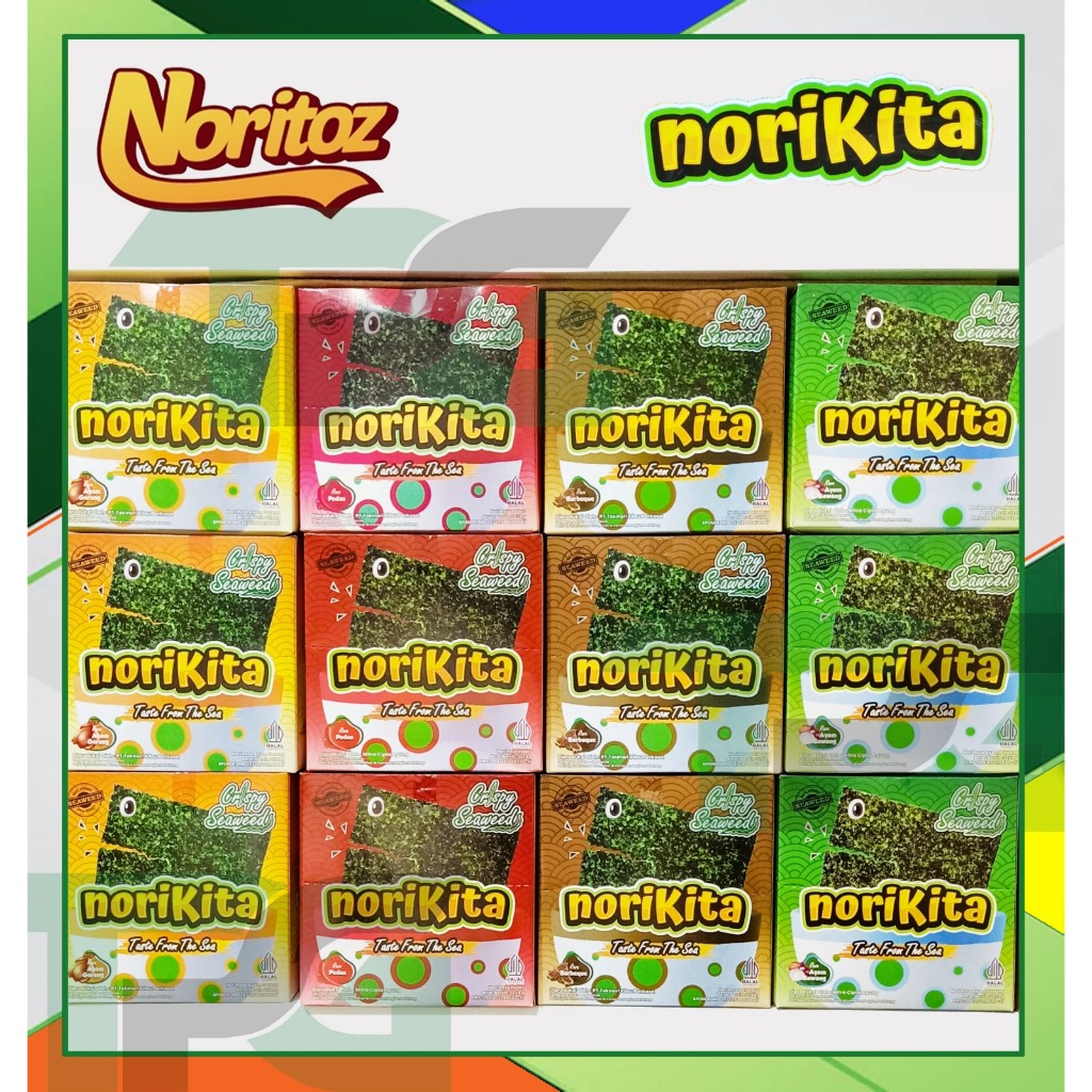 

Noritoz Norikita - rumput laut panggang / goreng 4 gr - per box