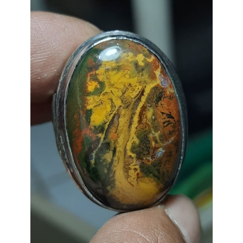 batu akik panca warna mutif kepala naga super