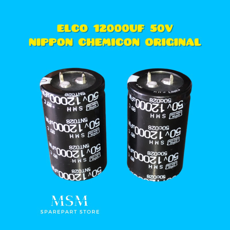 ELCO 12000UF 50V NIPPON CHEMICON ORIGINAL