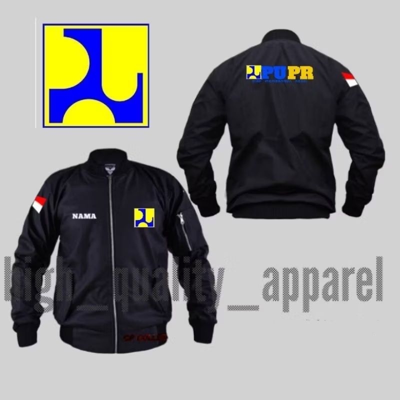 jaket bomber pupr / jaket pupr hitam