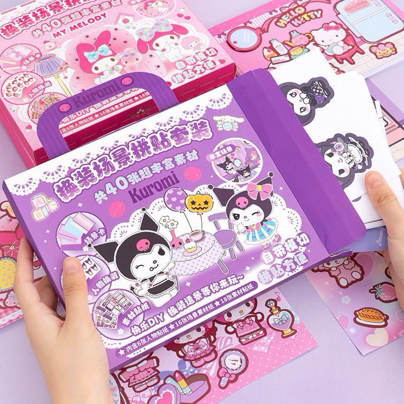 

【Penjual Lokal】Sticker Book Kuromi Melody Quiet Book Diy Mainan Edukasi Busy Book Buku Aktifitas Anak Anak Mudah Disusun Kotak Hadiah