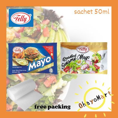 

Telly salad dressing sachet / Telly mayonnaise sachet / Telly saus salad sachet kecil all varian 50ml