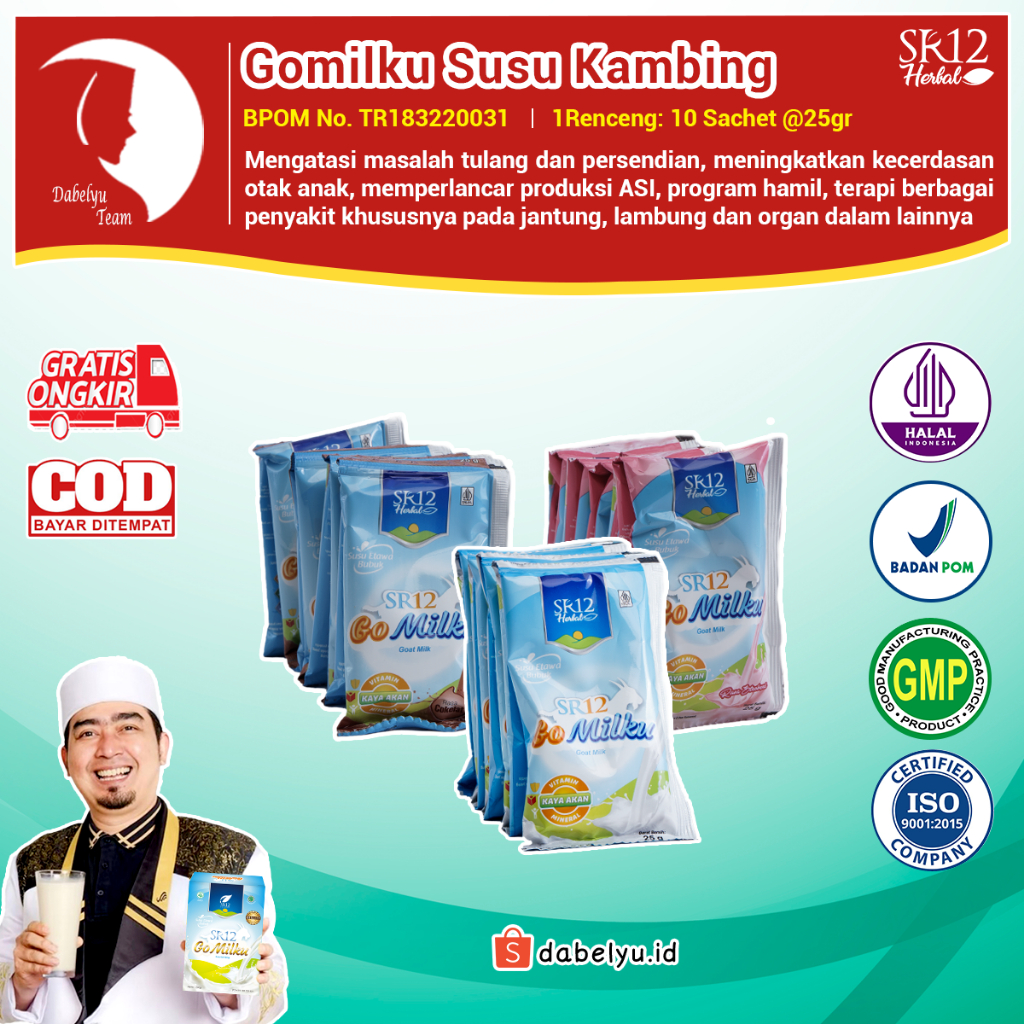 

【COD】 SR12 GOMILKU RENTENG | SUSU KAMBING ETAWA PREMIUM | Mengobati Lambung, Tulang & Persendian