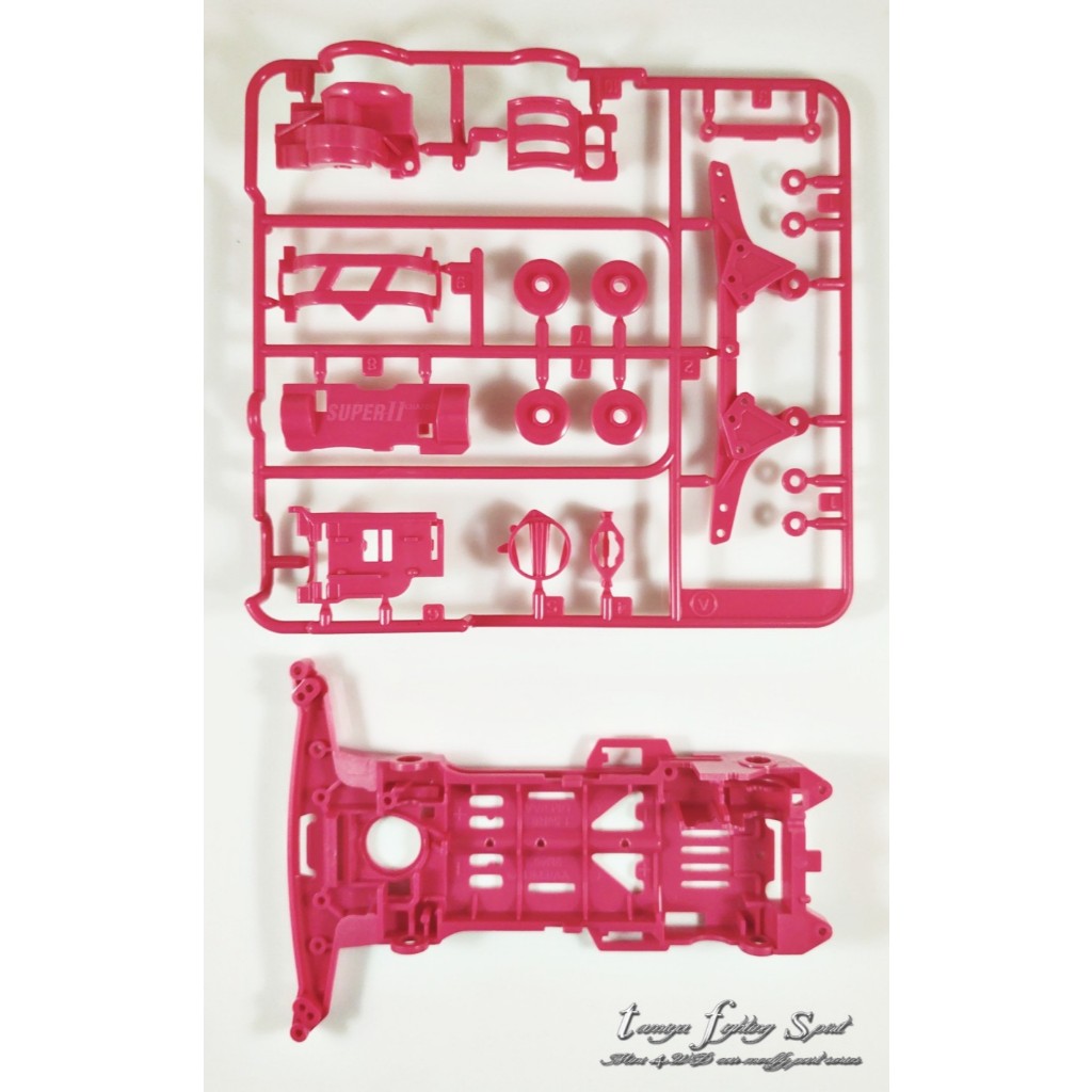 Rep Chassis Tamiya Super 2 ABS Chassis S2 Sasis DAXING Pink - CS203